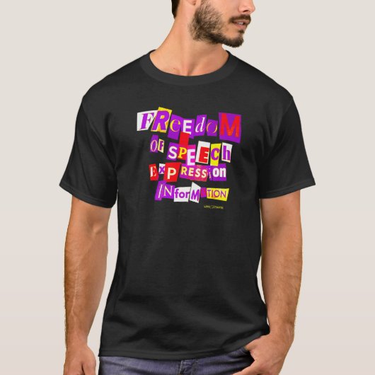 言論の自由に関する情報 Tシャツ (正面)