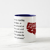 言論の自由の地帯 ツートーンマグカップ (中央)