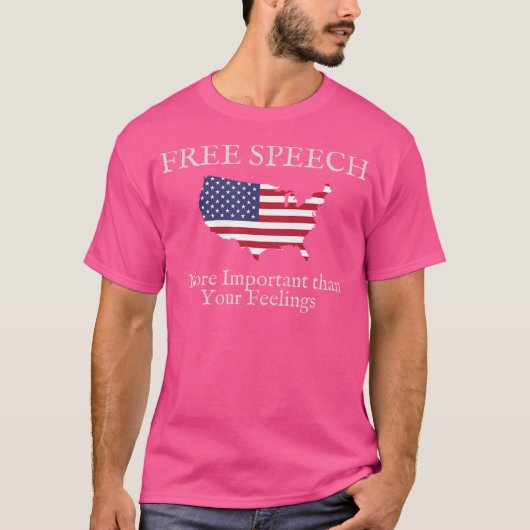 言論の自由の方が第一改正より重要だ Tシャツ (正面)