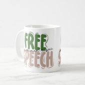 言論の自由は人権です コーヒーマグカップ (正面左)