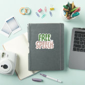 言論の自由は人権です シール (iPadカバー)