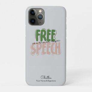 言論の自由は人権です iPhone 11 PROケース