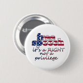 言論の自由は特権に過ぎぬ 缶バッジ (正面&裏面)