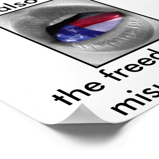 言論の自由は理解されることを意味しない ポスター (角)