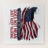 言論の自由は言論を意味す保るまい ジグソーパズル (横)