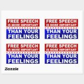 言論の自由は、あなたの感覚より重要である 長方形シール (シート)