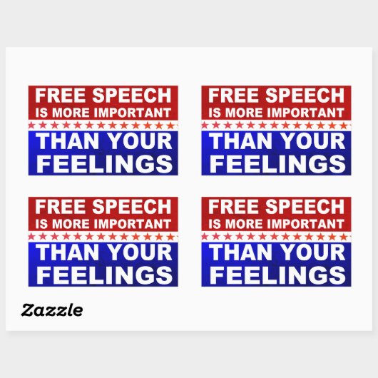言論の自由は、あなたの感覚より重要である 長方形シール (シート)