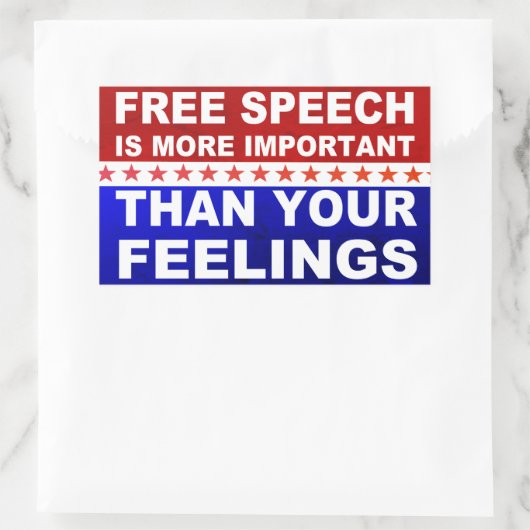 言論の自由は、あなたの感覚より重要である 長方形シール (バッグ)