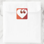 言論の自由ラブステッカー スクエアシール (バッグ)