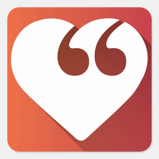 言論の自由ラブステッカー スクエアシール (正面)