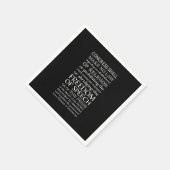 言論の自由文字 スタンダードカクテルナプキン (角)