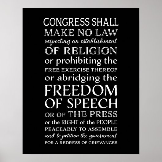 言論の自由文字 ポスター (正面)