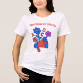 言論の自由:あらゆる声の開花 トライブレンドTシャツ (正面)