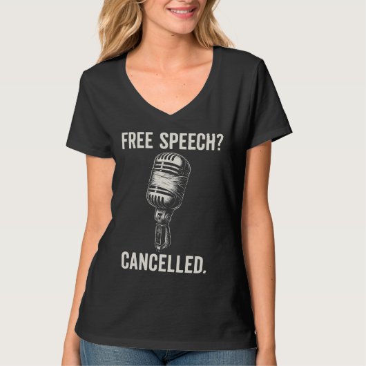 言論の自由 検閲抗議ステートメント Tシャツ (正面)