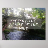 言論は心の諺の写真 ポスター (正面)