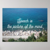 言論は心の諺の写真 ポスター (正面)