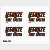 言論を合法化する 長方形シール (シート)