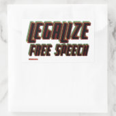 言論を合法化する 長方形シール (バッグ)