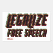 言論を合法化する 長方形シール (正面)