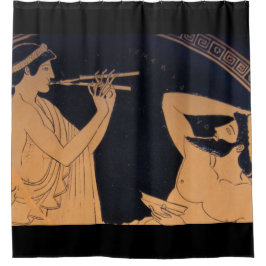 訂正されるギリシャのめい想 シャワーカーテン