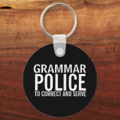 訂正し提供する文法警察 キーホルダー (正面)