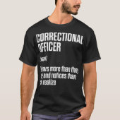 訂正に関する知識を持つ矯正職員 Tシャツ (正面)