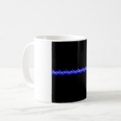 訂正の有刺鉄線のブルーライン コーヒーマグカップ (正面左)