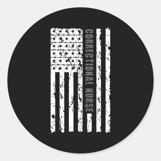 訂正ナース米国国旗の訂正ナース ラウンドシール (正面)