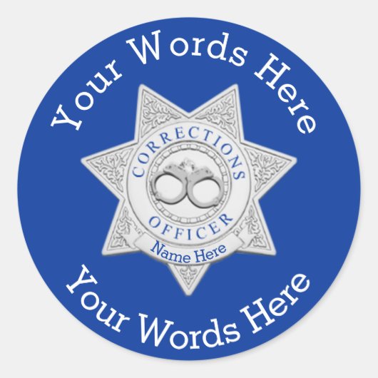 訂正役カスタム員 ラウンドシール (正面)