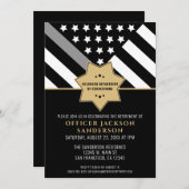 訂正役員退職パーティー銀線 招待状 (正面/裏面)