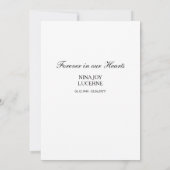 訃報と葬儀案内（写真付き） 招待状 (裏面)