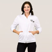 「計り知れないポテンシャル」レディースジップスウェットシャツ Tシャツ (正面フル)