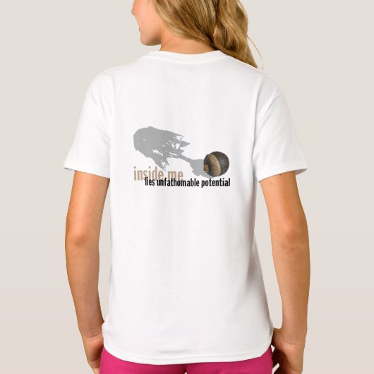 "計り難で潜在的な"女の子のフード付きスウェットシャツのbackprint (裏面)