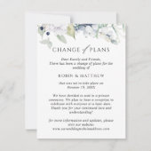 計エレガント画の変更結婚の至福 案内状 (正面)