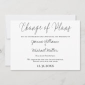 計モダンエレガント画の変結婚更 招待状 (正面)