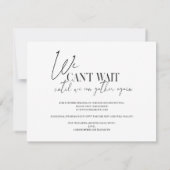 計モダン画の延期結婚の変更 案内状 (裏面)