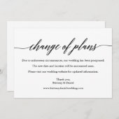 計モダン画の様式結婚変更 セーブザデート (正面/裏面)