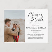 計モダン画結婚変更日R ポストカード (正面)