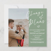 計モダン結婚画の変更の発表 セーブザデート (正面)