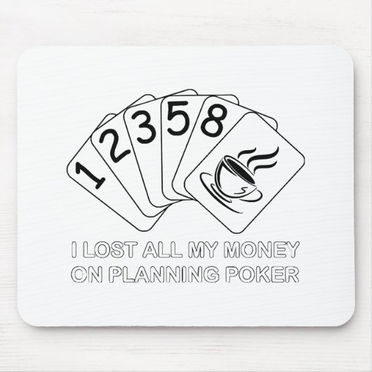 計失った画トランプのポーカー マウスパッド (正面)