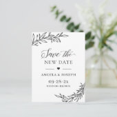 計救画の新日変更結婚延期 ポストカード (スタンド正面)