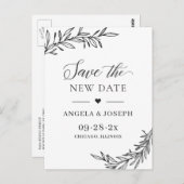 計救画の新日変更結婚延期 ポストカード (正面/裏面)