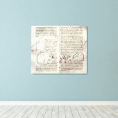 計測図と文字(vellum) キャンバスプリント (インサイチュ (ウッドフロア))