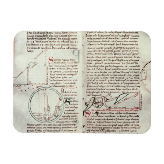 計測図と文字(vellum) マグネット (横)