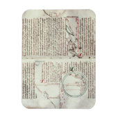 計測図と文字(vellum) マグネット (縦)