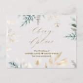 計画お洒落の金ゴールド変更の緑結婚色 ポストカード (正面)