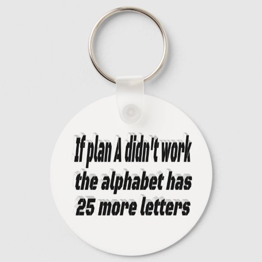 計画が機能しないやる気を起こさせる引用文 キーホルダー (裏面)