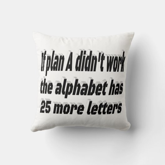 計画が機能しないやる気を起こさせる引用文 クッション (裏面)