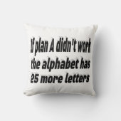 計画が機能しないやる気を起こさせる引用文 クッション (正面)