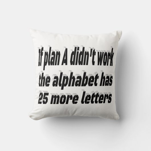 計画が機能しないやる気を起こさせる引用文 クッション (正面)